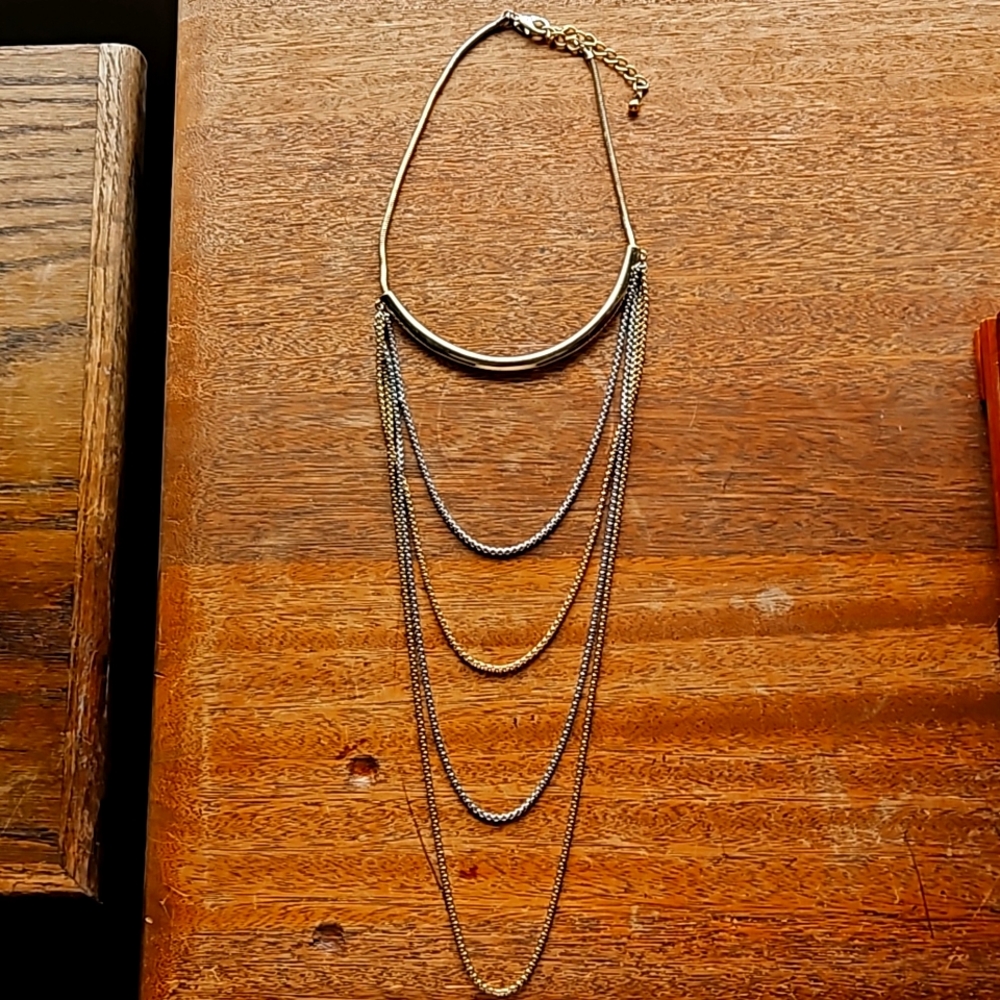 Chico's mixed metals statement necklace